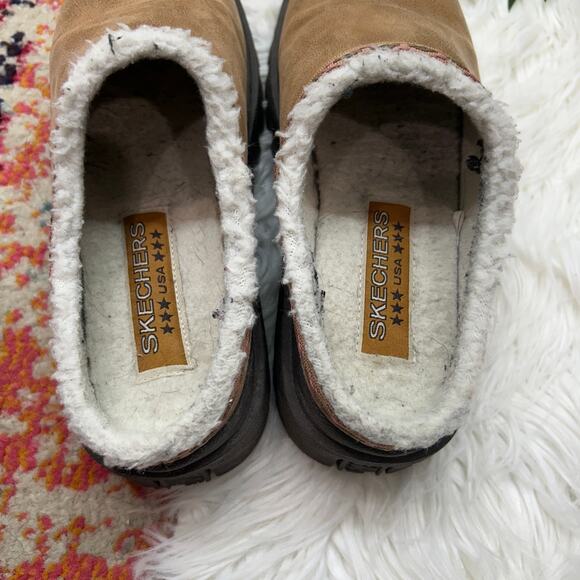 Skechers Shindigs Comfy Hour Platform Clog Mule 7 Y2K Style Slip On Tan Brown - Picture 9 of 11